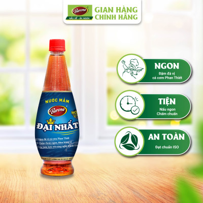 Nước Mắm Barona Đại Nhất 12 Độ Đạm 750ml, tặng 1 hũ Sate Siêu ngon 100g