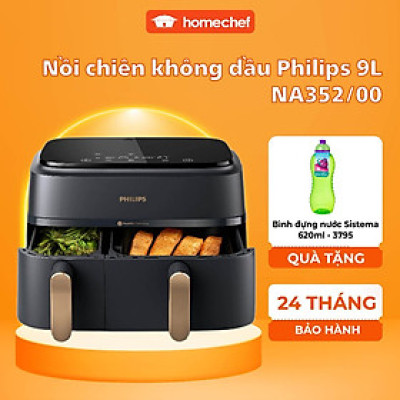 Nồi chiên không dầu điện tử Philips NA352 - dung tích 9L, bảo hành 2 năm | Hàng chính hãng