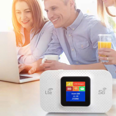 Bộ Phát Sóng WiFi Di Động Tốc Độ Cao 4G/5G LTE 150Mbps - Màn Hình Màu LCD - Phát Sóng Mạnh - Bản Quốc Tế Hỗ Trợ Tất Cả Nhà Mạng - Dung Lượng Pin Cao - Hàng Chính Hãng