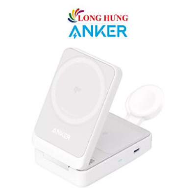 Đế sạc không dây Anker MagGo Wireless 3 in 1 Foldable B2557 - Hàng chính hãng