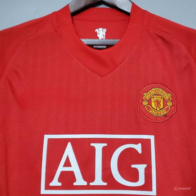 Áo Bóng Đá Retro Manchester United 2008 - Sân Nhà In Tên Ronaldo Số 7 bản cao cấp vải Cotton Polyester