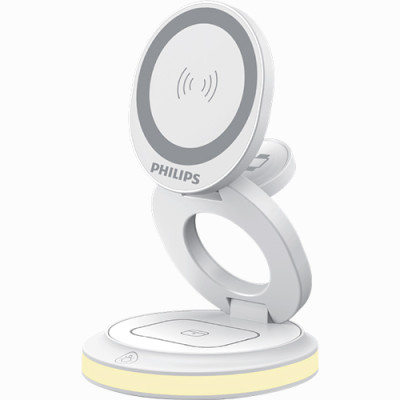 Đế sạc không dây 3-in-1 Philips Magnetic Wireless 15W DLP9510FB/97 - Hàng chính hãng