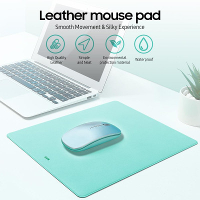 Tấm lót chuột bằng da Chống thấm nước & chống bẩn  chống trơn trượt Thiết kế đơn giản Mềm mại 