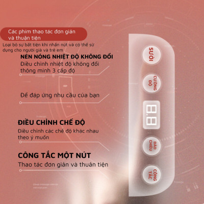 Máy Massage Bụng tan Mỡ, Đai Massage Đánh Tan Mỡ Bụng Cao Cấp Có Đèn Hồng Ngoại Tích Hợp Đá Nóng Giúp tan mỡ bụng