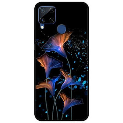 Ốp lưng dành cho Realme C15 mẫu Hoa Đêm Cam