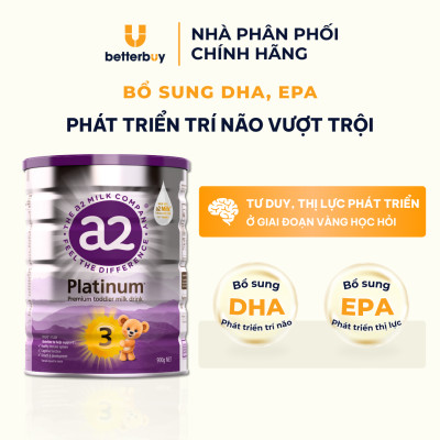 Combo 2 Lon Sữa a2 Milk a2 Platinum Premium Toddler Milk Drink Đủ Số Lon 900g