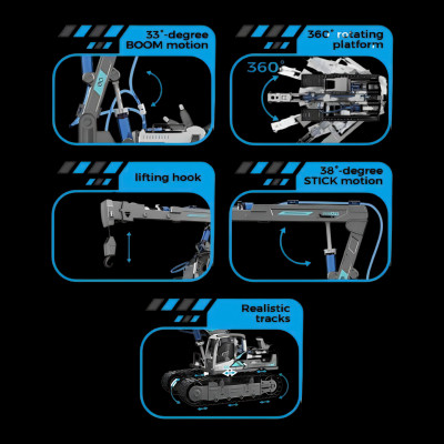 BYJARDA - GC0102 - Cần Cẩu Thủy Lực (134 Chi Tiết)