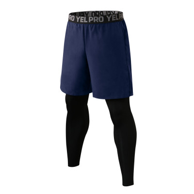 Quần đùi nam Yel Pro Men 2-in 1 đàn hồi có túi eo co giãn kiểu dáng thể thao
