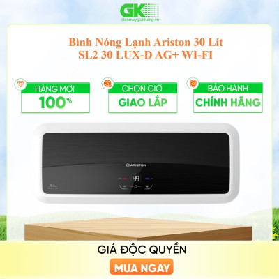 Máy nước nóng gián tiếp 30 lít Ariston SL2 30 LUX-D AG+ WIFI - Hàng chính hãng (Chỉ Giao HCM)