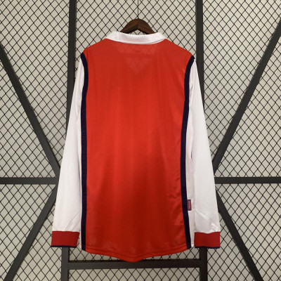 Áo Bóng Đá Retro Arsenal 1998 Dài Tay - Sân Nhà bản cao cấp vải Cotton Polyester