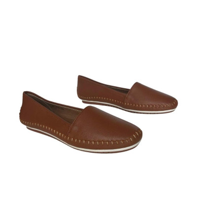 giày mọi da bò may chỉ cổ vuông thời trang 21662