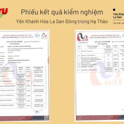 [CÓ 35% YẾN TƯƠI]  24 hũ thủy tinh Yến Khánh Hòa La San Đông Trùng Hạ Thảo