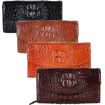 HC6228-29-30-31 - Túi xách nữ da cá sấu Huy Hoàng đeo chéo màu đen, nâu đỏ, vàng bò, nâu đất