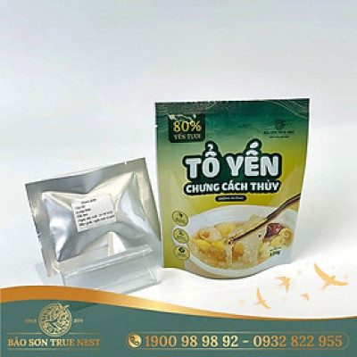 Yến Chưng Cách Thủy Không Đường (Túi 120gr) - BẢO SƠN TRUE NEST