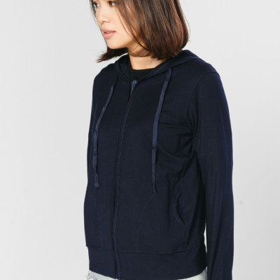 Áo khoác nữ xỏ ngón Basix 4034_xanhDen