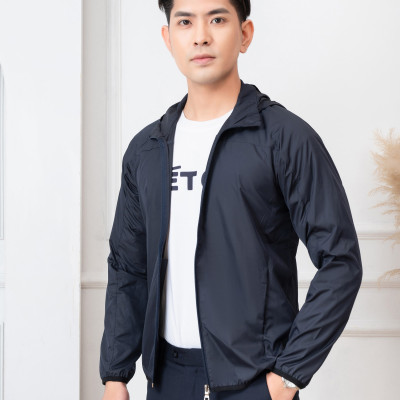 Áo khoác gió 1 lớp ALIGRO màu navy AK1G.3