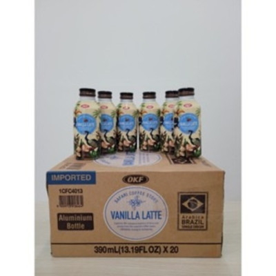 Cà phê Vanilla Latte OKF Hàn Quốc 390ml x 6 chai Brazil Arabica Beans