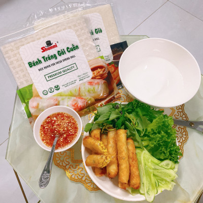 Combo 5 Bánh tráng gỏi cuốn Shammi tròn size 22cm túi 200g (Bánh tráng cuốn xuất khẩu)