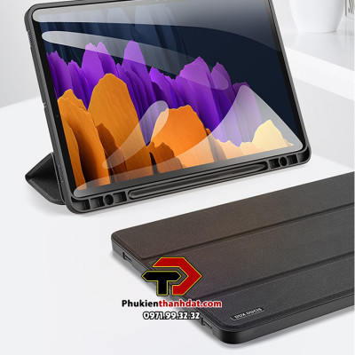 Bao da chống sốc cho Samsung Galaxy Tab S7 T870/ T875 có ngăn để bút thương hiệu DUX DUCIS Domo Series  - Hàng chính hãng
