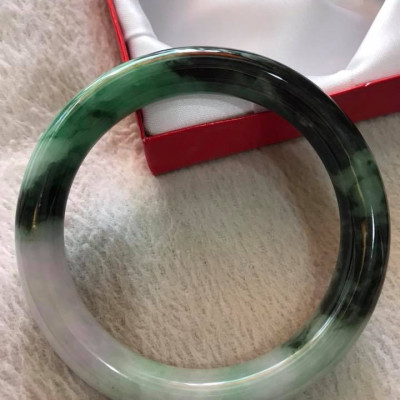 VÒNG TRÒN TO NAM ĐÁ CẨM THẠCH SƠN THỦY SỊN 60MM XANH ĐẬM TRẮNG BÓNG ĐỀU NAM 68KG ĐẾN 82KG ĐEO