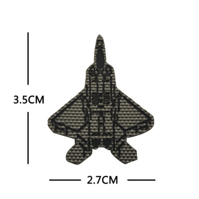 Patch_velcro máy bay F22_la bàn_cử chỉ tay_dạ quang_phản quang