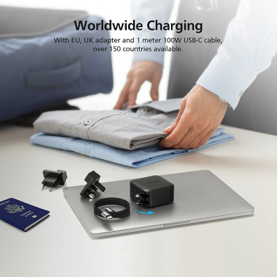 Bộ củ sạc + Cáp MicroPack POWER SERVER GaN 100W MWC-4100 Nhiều Đầu Ra 03xUSB-C Và 01xUSB-A Sạc Siêu Nhanh Nhỏ Gọn Hàng Chính Hãng