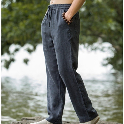 Quần suông ống rộng nam HAINT BOUTIQUE, chát liệu linen thời trang cao cấp, phong cách Hàn Quốc