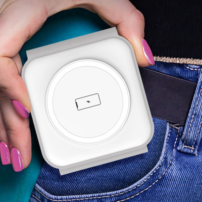 Đế sạc không dây Magnetic 3in1 gấp gọn Choetech T588 công suất 15W (Hàng chính hãng)