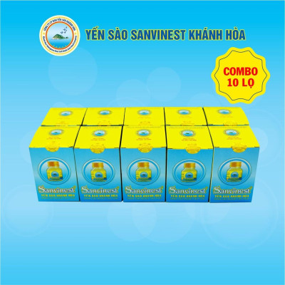 [Combo 10 lọ] Nước yến sào Sanvinest Khánh Hòa dành cho người cao tuổi đóng lọ 70ml-21%
