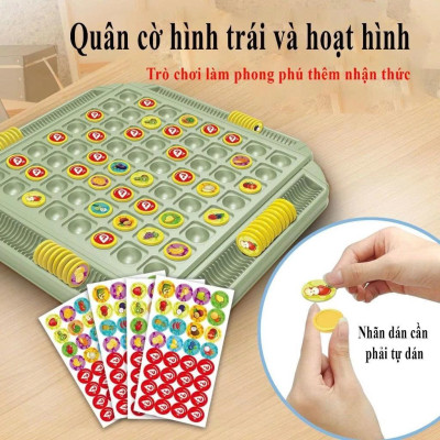 Bộ đồ chơi Cờ lật ghi nhớ tìm hình giống nhau cho 4 người chơi - rèn luyện trí nhớ cho bé