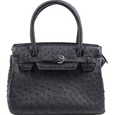 Túi Xách Da Đà Điểu Huy Hoàng HT6401 (32 x 25 cm) - Đen