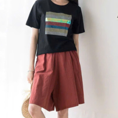 Quần kiểu nữ ống rộng, chất liệu vải Đũi xước, mềm mịn, mặc mát, Quần Short nữ đẹp Nesa Shop