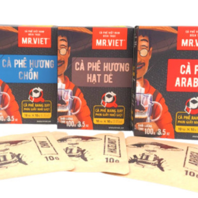 Cà phê phin giấy-  cà phê Arabica (Arabica coffee -ground coffee drip bag)100gr