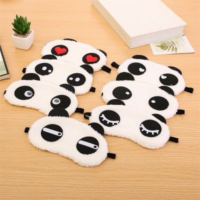 Tấm Bịt Mắt Ngủ Hình Gấu Panda Dễ Thương, Chất Liệu Bông Mềm Mại Dây Thun Co Giãn Tốt - Miếng bịt mắt ngủ cho văn phòng, du lịch