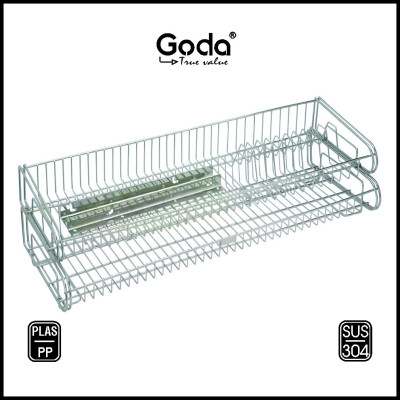 Kệ Mâm 2 Tầng Úp Chén Dĩa Có Khay Hứng Goda PT967