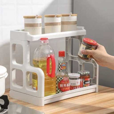 Kệ gia vị 2 tầng bằng nhựa cao cấp VIỆT NHẬT - giúp căn bếp luôn gọn gàng sạch sẽ