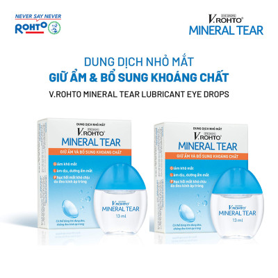 Combo 2 Nước nhỏ mắt giữ ẩm & bổ sung khoáng chất V.Rohto Mineral Tear 13ml
