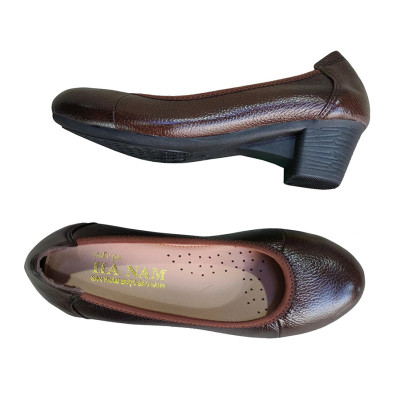 Giày Cao Gót Nữ HÀ NAM Da Bò Thật Cao Cấp 5cm GBBN2079
