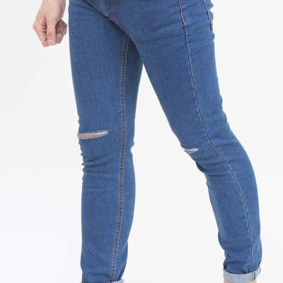 Quần jeans Nam rách gối QJ107 Rách gỗi anh