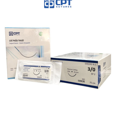 Chỉ phẫu thuật không tiêu CPT Caresilk Silk số 3/0 - S20E26