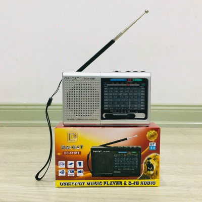 Đài Fm radio DC-515URT Bluetooth Nhật Máy nghe đài Radio trên sóng FM được thiết kế nhỏ gọn-Hàng Chính Hãng BH:12T