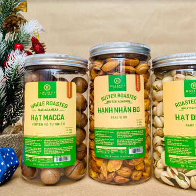 Hạnh Nhân Rang Bơ - Thương Hiệu Holinut Chuẩn Nhập Khẩu Mỹ/500gram