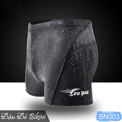 Quần bơi short nam hoạ tiết da cá, chất thun bơi lạnh dày đẹp chống nước nhanh khô, dáng ngắn ôm gọn dễ vận động | BN003