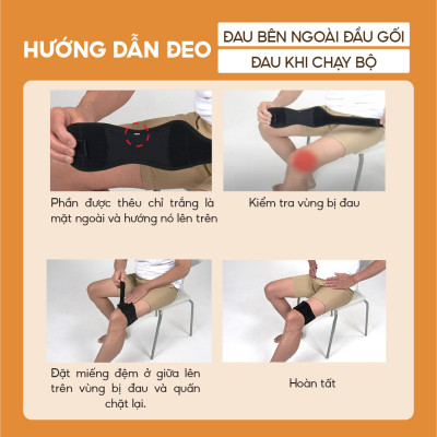 Đai bảo vệ khớp gối loại vừa Phiten Metax Supporter Knee Band
