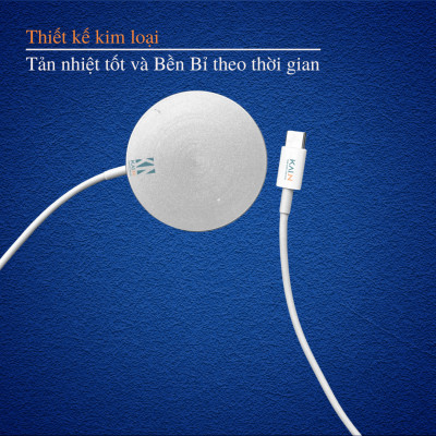 Đế sạc không dây nam châm Kai Magnetic Wireless Charger dùng cho iPhone 14/ 13/ 12 Series (15W, Wireless Magnetic Quick charger) - Hàng chính hãng 