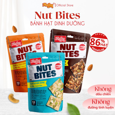 Bánh hạt dinh dưỡng NUT BITES Mailey túi 96g - thơm ngon từ hạt tự nhiên,tiện lợi và giàu dinh dưỡng