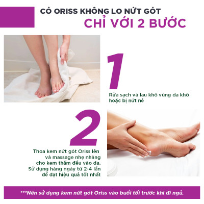 Kem nứt gót Oriss dưỡng ẩm làm mềm gót chân làm liền vết thương 30g