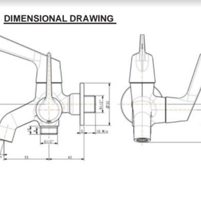 Vòi  tắm sen lạnh găn tường WF-T603 (FFAST603) chưa bao gồm tay và dây sen-hàng chính hãng American Standard
