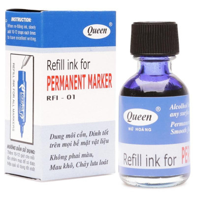 Mực Bút Lông Dầu Queen RFI-01 - Màu Xanh