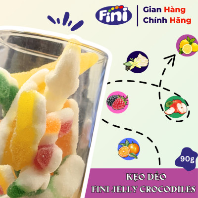 Kẹo Dẻo Fini Jelly Crocodiles Vị Trái Cây 90g